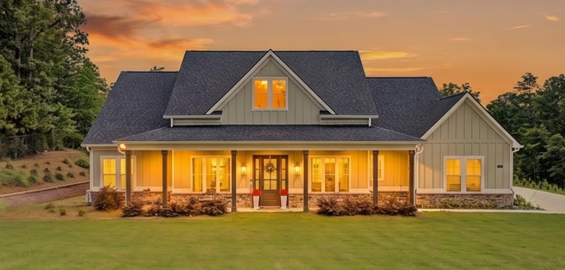 Completed custom home by Walker Construction