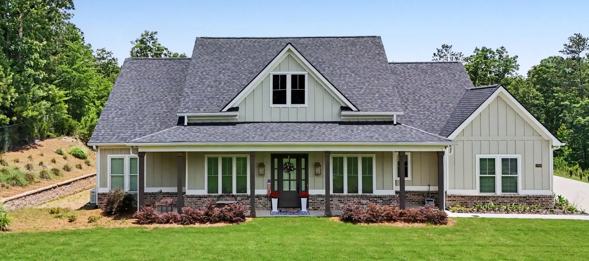 Farmhouse-style custom home built by Walker Construction